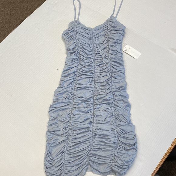 RUCHED MINI DRESS size Large (b19) - Picture 6 of 7